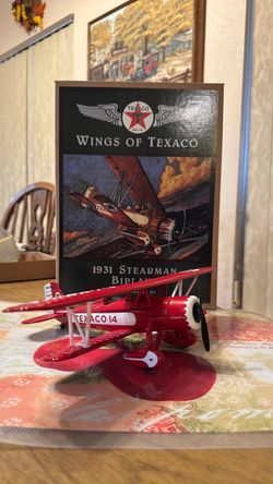 Wings of Texaco 1931 Stearman bi plane piggy bank