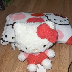 hellokitty toddler blanket plus plushie 