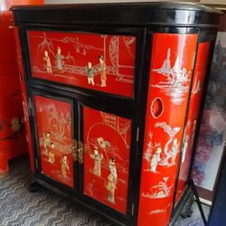 Vintage Oreintal Bar Cabinet 