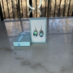 Abalone Shell Dangle Earrings 