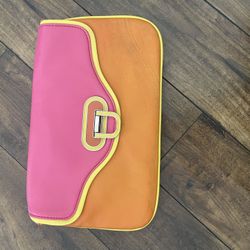 Pink And Orange Retro Purse 