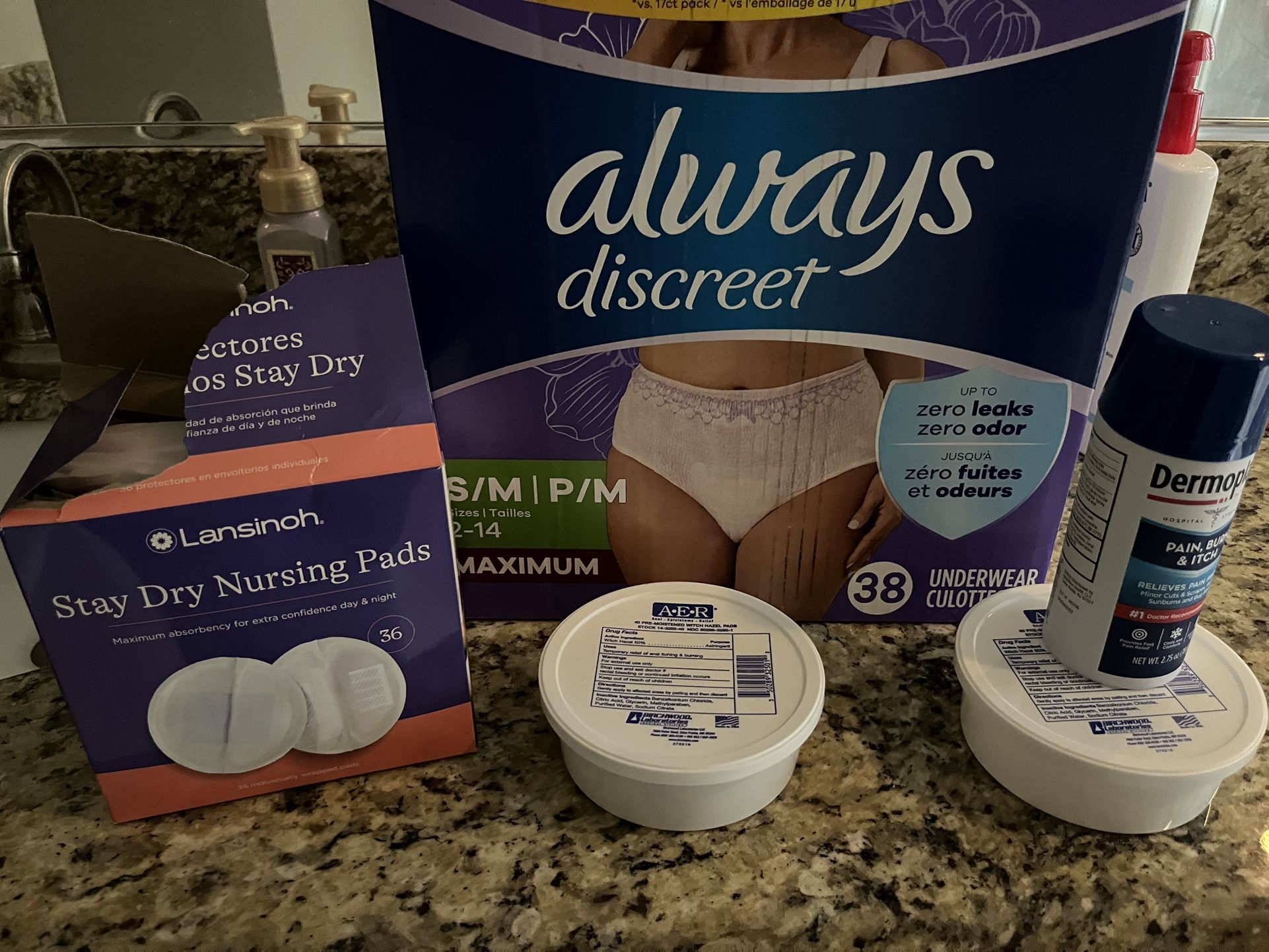 Postpartum recovery stuff