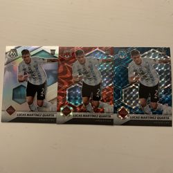 2022-22 Mosaic World Cup Lucas Martinez Quarta Silver, Red, Blue Prizm Argentina
