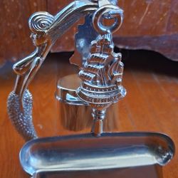 Vintage Art Deco Nautical Mermaid Ship Silent Butler