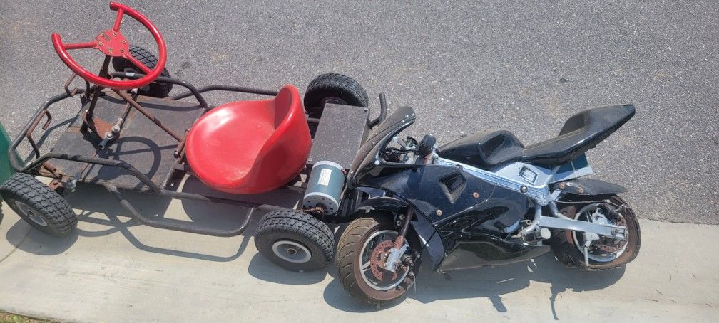 Go Kart and Motorcycle 