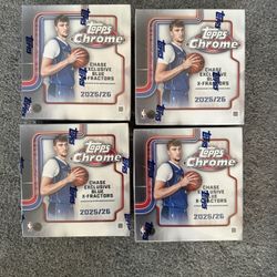 2025-26 Topps Chrome Basketball NBA Mega Box SEALED - Lot of 4 ✅ In Hand