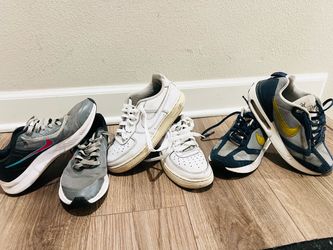Three Nike shoes for youth all size 4