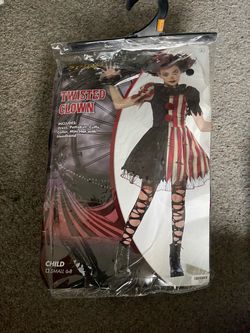 Girl’s Twisted Clown Halloween Costume