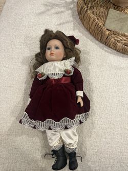 Vintage Rare Porcelain Girl Doll