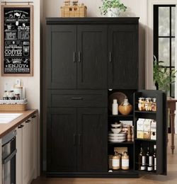 70” tall kitchen pantry storage cabinet
