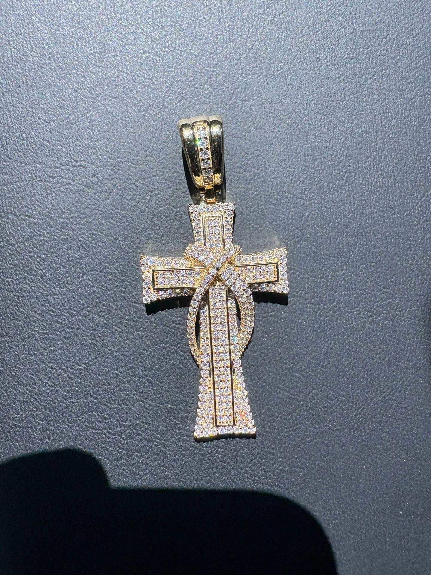 Moissanite Silver Cross 