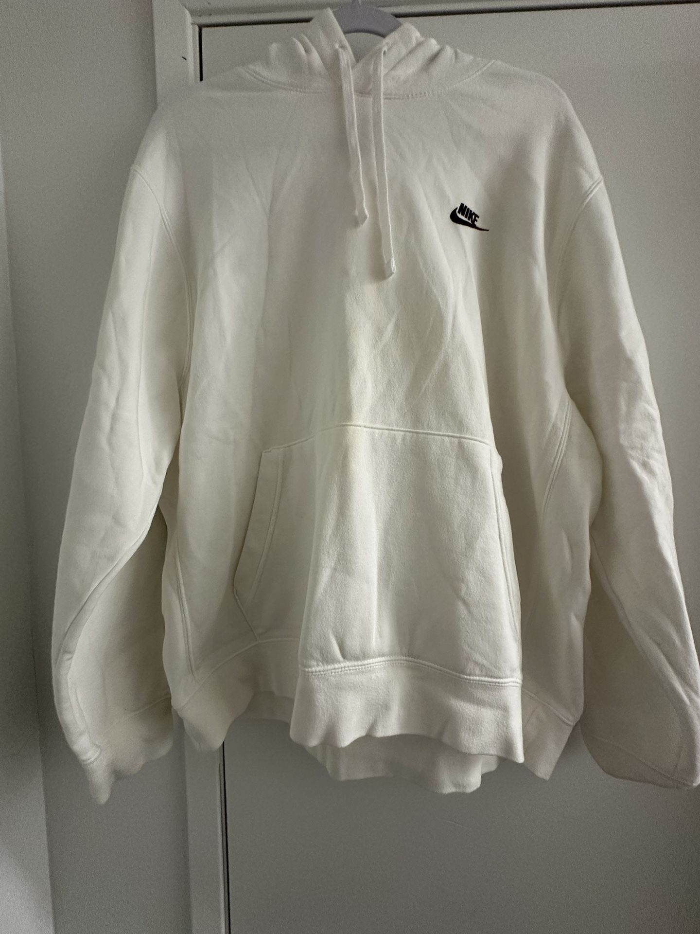 NIKE Men’s Sportswear Club Fleece Pullover Hoodie White - XL-