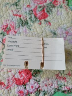 Longaberger Address Basket Refill Address Pages