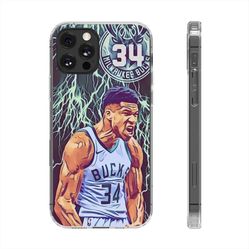 Custom Giannis Antetokounmpo-Milwaukee Bucks iPhone 12 Pro Phone Case