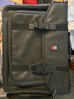 Black Leather Briefcase Laptop Bag