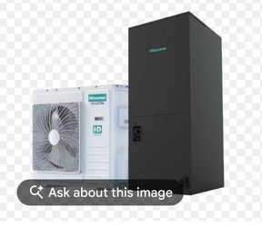 NEW IN BOX Hisense 2-Ton Ducted Heat Pump Split System (24K BTU, 20 SEER2) + Smart ThermostatDescription