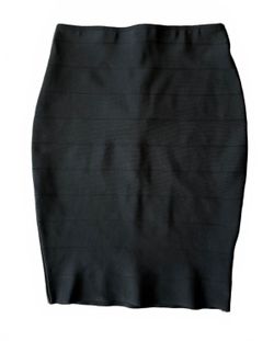 Stella Luce Women's Bodycon Mini Skirt Size Medium Black City Chic Going Out