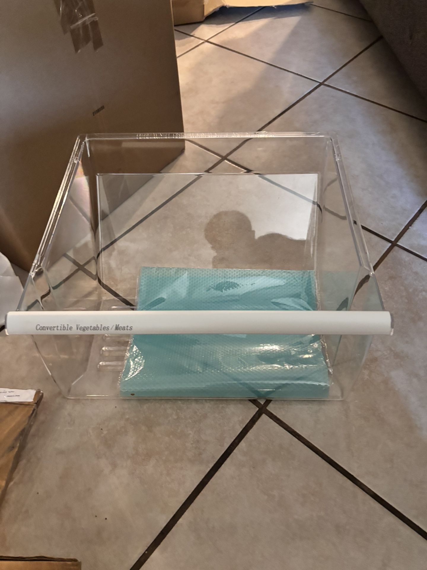 [2 Pack] Upgraded  Fridge Crisper Drawer UPPER Humidity Control Drawer &  Crisper Bin LOWER Refrigerator Drawer Replacement For Kenmore 