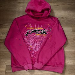 Pink Sp5der hoodie size XL