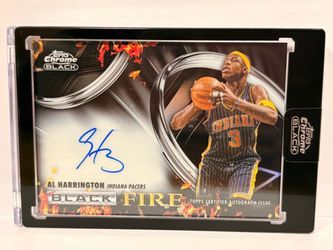 AL HARRINGTON 🔥 Topps Chrome Black BLACK FIRE AUTO 🔥 Indiana Pacers AUTOGRAPH