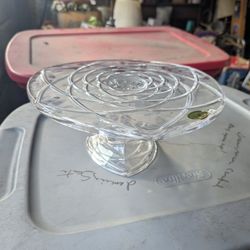Glass Crystal Cake Plate