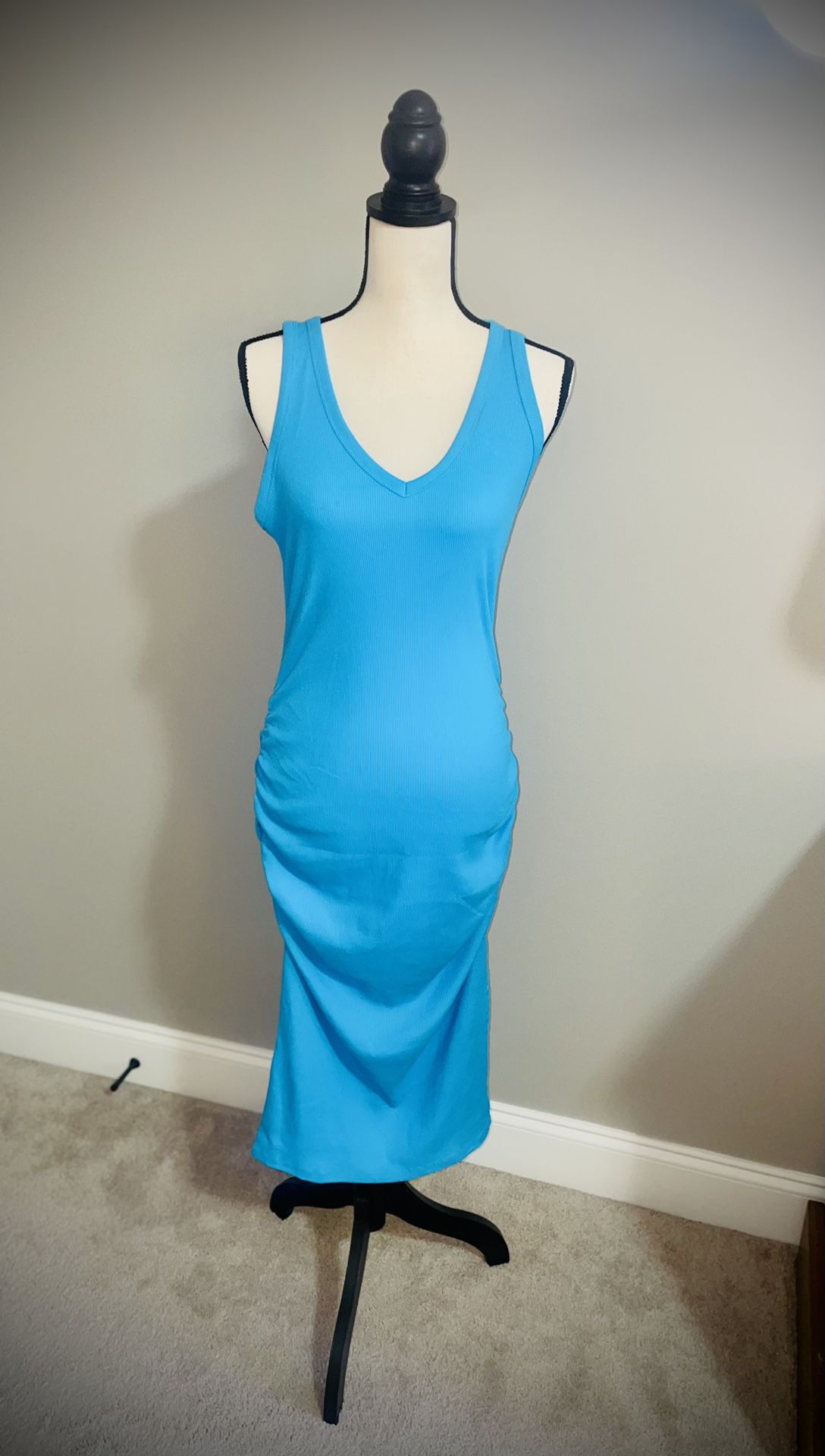 A New Day Turquoise MIDI Dress Size Medium 
