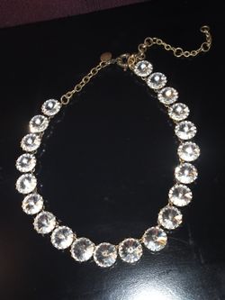 GORGEOUS COLLECTIBLE JC CREW LARGE RHINESTONE NECKLACE 