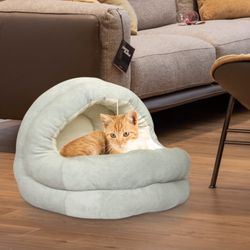 Small Soft Cat Dog Bed with Toy Attached 