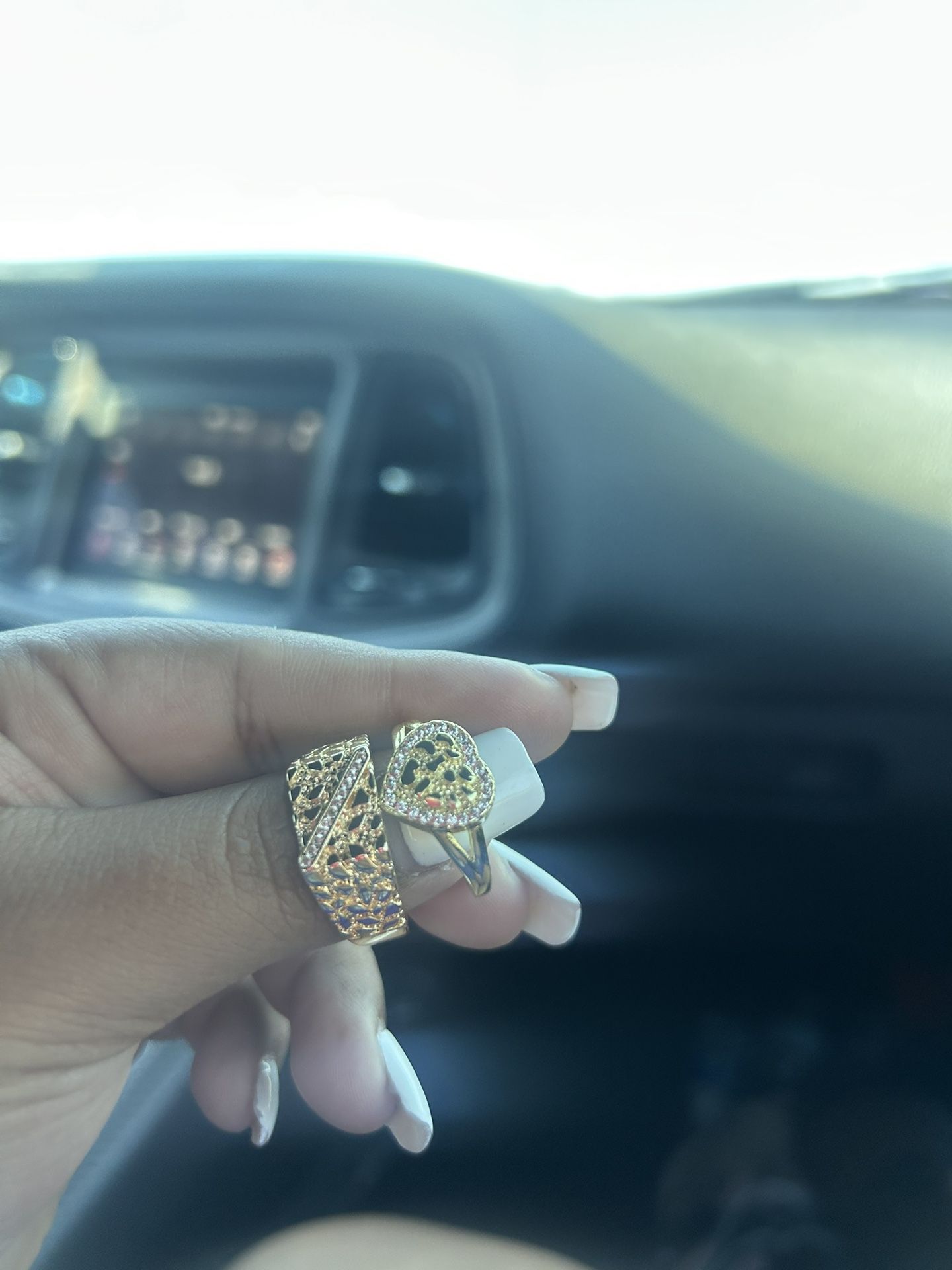 Gold Plated Nugget Rings