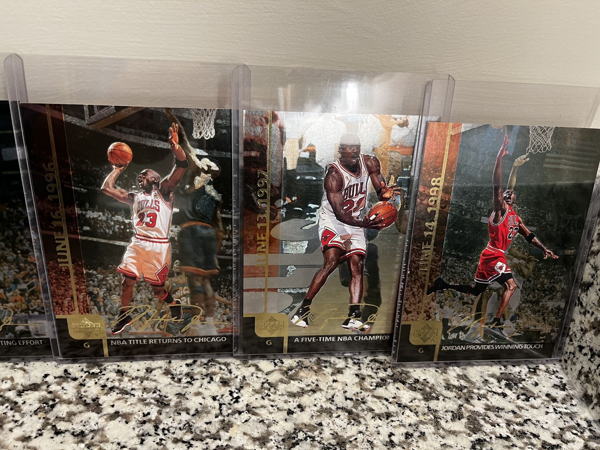 Michael Jordan - Upper Deck Gatorade 6 x Jumbo Card Set #MJ1-MJ6 - Bulls
