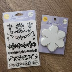 Papercrafting! Rub-on decals & chipboard flowers!