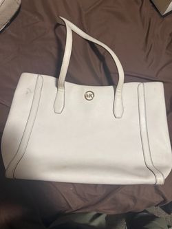 Michael Kors White Leather Tote Bag