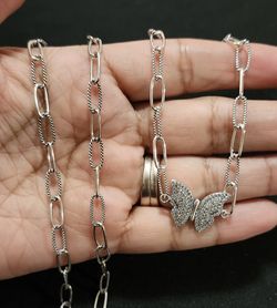 Sterling Silver Necklace And BRACELET SET 