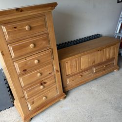 Dresser and cabinet