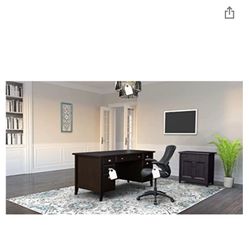 Flash Furniture Desk Chair with Wheels | Swivel Chair with Mid-Back Black Mesh and LeatherSoft Seat for Home Office and Desk