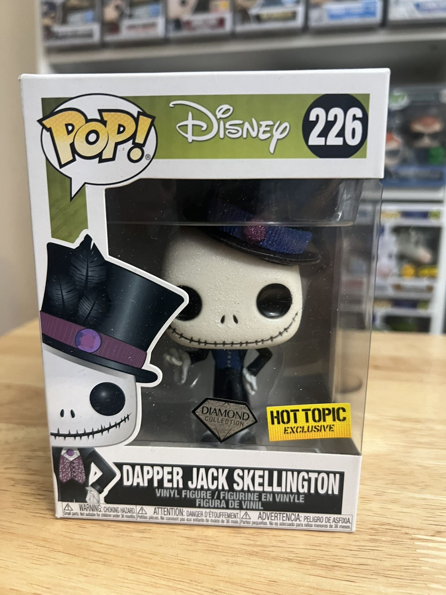 EXCLUSIVE DIAMOND GLITTER Dapper Jack Skellington Funko Pop #226 Disney NBC Film