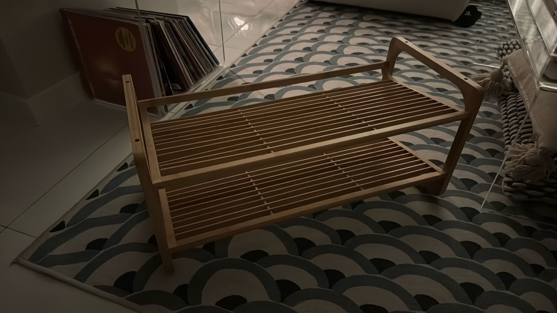 Shoe Rack in Natural Oak Finish