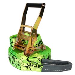 Slackline - 52 Ft & 16 Ft x 2 In - with Ratchet Strap - Kids & Adults - Macaco Brand