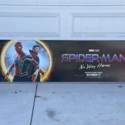 Spider-Man No Way Home Movie Theater Window Banner