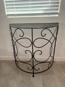 Half Moon Console Table- Metal