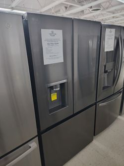 $1149 (THIS WEEK ONLY: 50% OFF FRENCH 3 DOOR REFRIGERATORS) LG 26 Cu Ft 36W