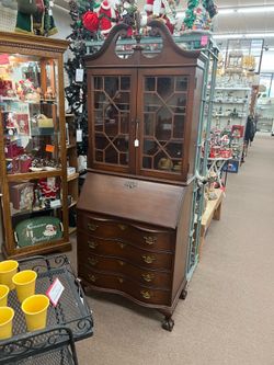 Vintage Chippendale Style Secretary Desk