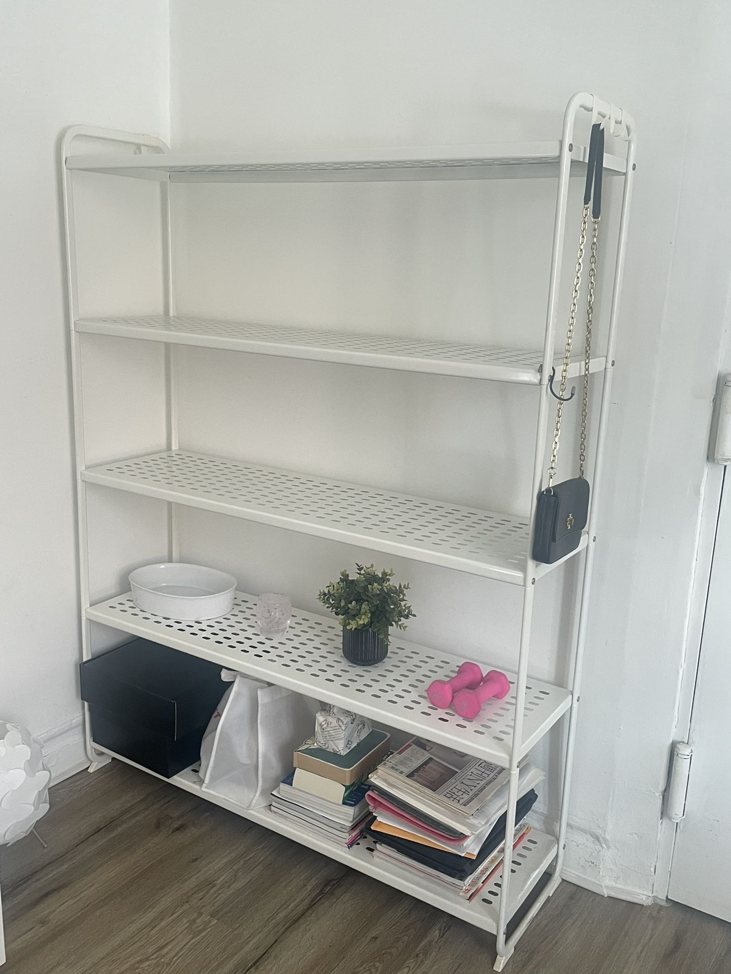$40_IKEA WHITE STEEL SHELF