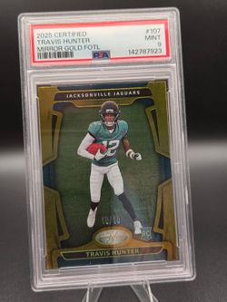 2025 Panini Certified Travis Hunter Rookie Mirror Gold FOTL #10/10 MINT