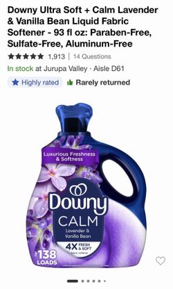 Downey ultra fabric softener 138 washes