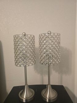 Set of 2 Crystal Table Lamps