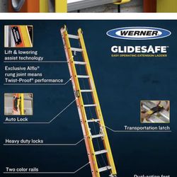 Like new 32’ Werner Glide Safe ladder