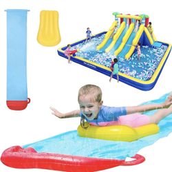 New Inflatable Water Slide for Big Kids w/ 19.1ft Attachable Slide