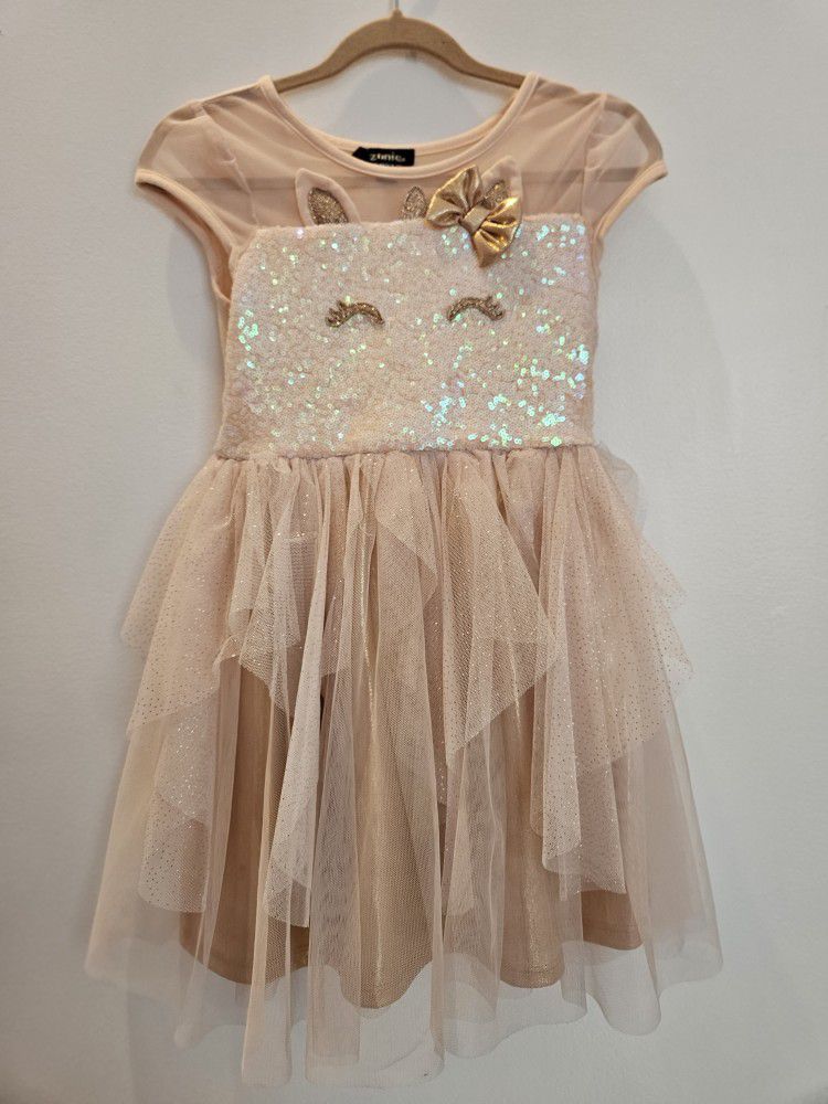 Zunie Unicorn Sequin Layered Dress Size 5 From Nordstrom Costume