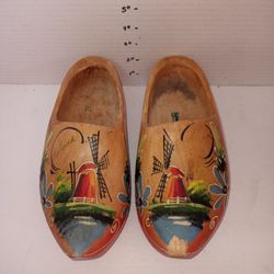 Vintage Dutch Holland wooden shoes